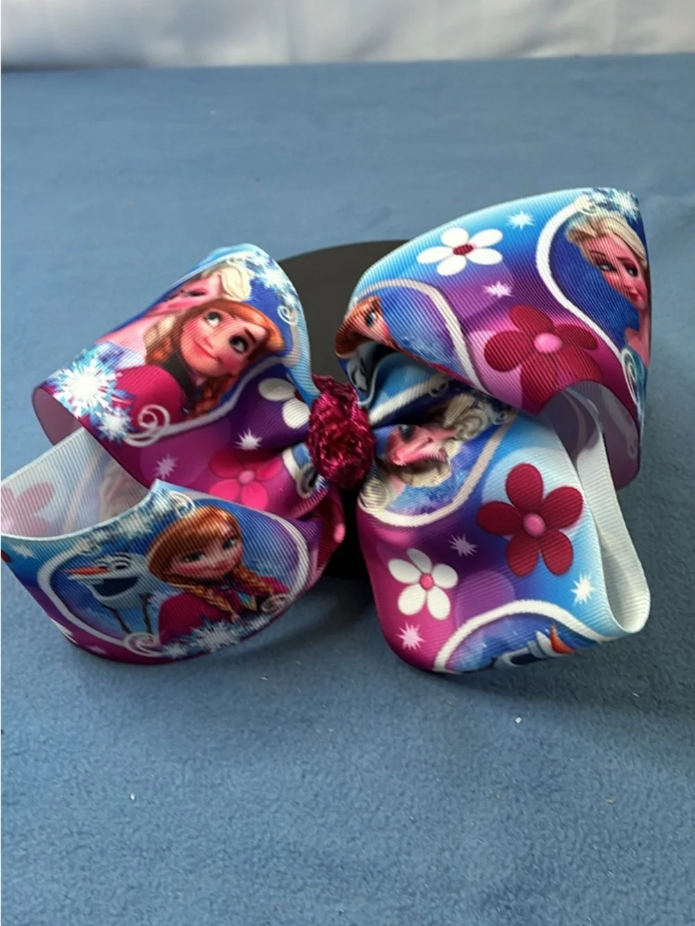Frozen Character Pink & Blue Hair Bow - Kids Toy Hair Accessory